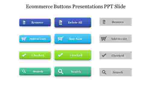Ecommerce Buttons Presentations PPT Slide
